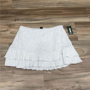 wild fable White Ruffle Tiered Mini Skirt
